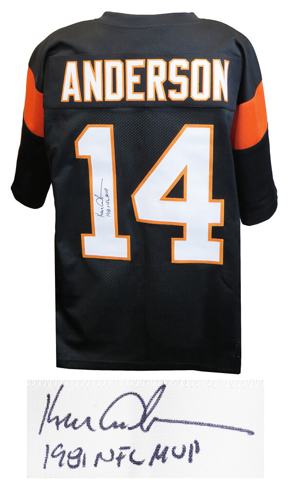 Cincinnati Bengals Ken Anderson Signed Black Jersey w/1981 NFL MVP