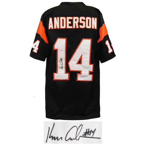 Ken Anderson Signed Black Custom Football Jersey - Image 2