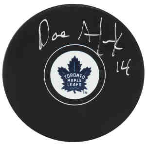 Dave Andreychuk Signed Toronto Maple Leafs Logo Hockey Puck
