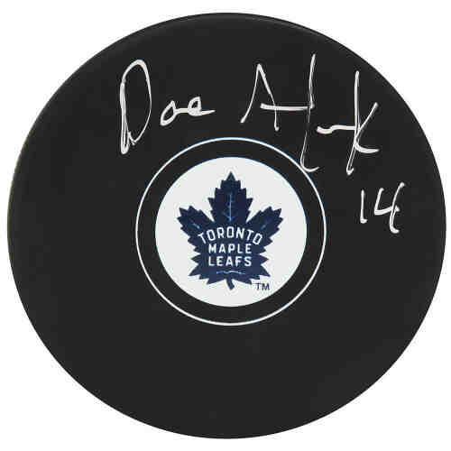 Dave Andreychuk Signed Toronto Maple Leafs Logo Hockey Puck