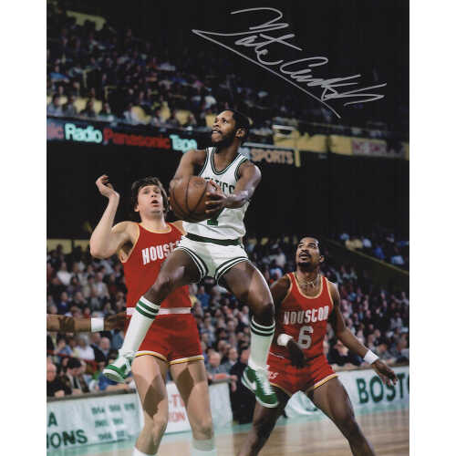 Nate Archibald Signed Celtics Action vs Rockets 8x10 Photo