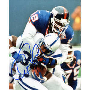 Jessie Armstead Signed NY Giants Tackle 8&times;10 Photo