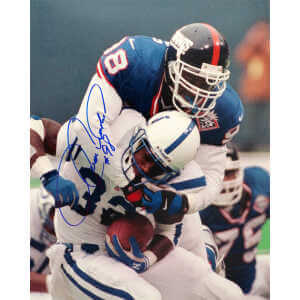 Jessie Armstead Signed NY Giants Tackle 16x20 Photo