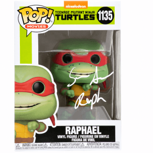 Sean Astin Signed Teenage Mutant Ninja Turtles (Nickelodeon) Raphael Funko Pop Doll #1135 w/Raph - (JSA)