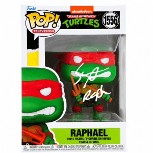 Sean Astin Signed Teenage Mutant Ninja Turtles (Nickelodeon) Raphael Funko Pop Doll #1556 w/Raph - (JSA)