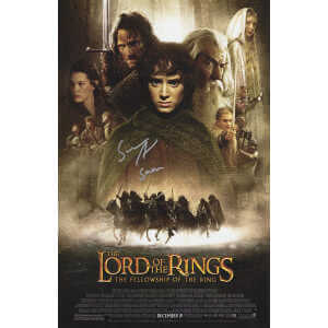 Sean Astin Signed Lord of The Rings: The Fellowship of the Ring 11x17 Movie Poster w/Sam
