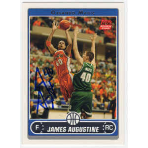 James Augustine Signed Orlando Magic 2006 Topps Rookie Basketball Trading Card #237