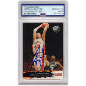 James Augustine Signed Illinois 2006 Press Pass Gold Rookie Basketball Trading Card #G4 &ndash; (PSA Encapsulated)