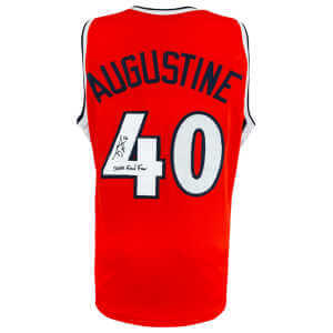 James Augustine Signed Orange Custom College Basketball Jersey w/2005 Final Four