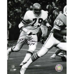 Coy Bacon Signed Cincinnati Bengals B&W Action 8x10 Photo
