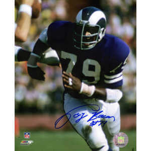Coy Bacon Signed Rams Running Action 8x10 Photo