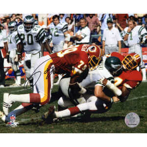 Coy Bacon Signed Washington Tackle Action 8x10 Photo
