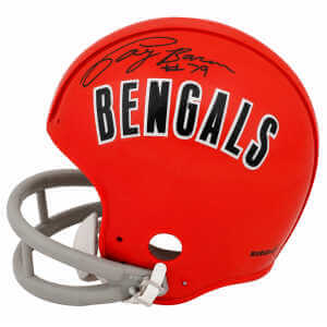 Coy Bacon Signed Cincinnati Bengals Throwback 2-Bar Riddell (VSR4) Mini Helmet