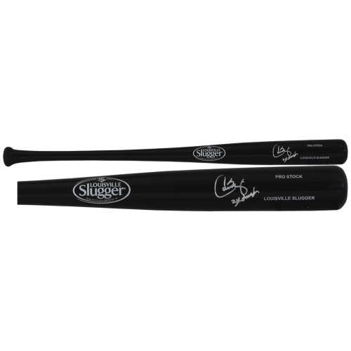 Carlos Baerga Signed Louisville Slugger Pro Stock Black Baseball Bat w/3x All Star - Image 2