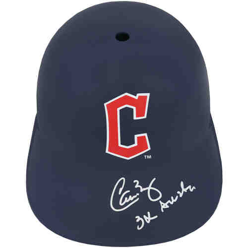 Carlos Baerga Signed Cleveland Guardians Souvenir Replica Batting Helmet w/3x All Star