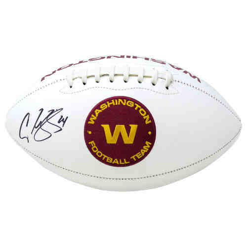 Champ Bailey Signed Washington Football Team Jarden Logo White Panel Full Size Football