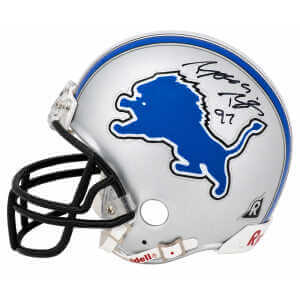 Boss Bailey Signed Detroit Lions Throwback Riddell (VSR4) Mini Helmet - (In Black)