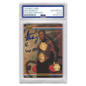 Iran Barkley Signed 1991 Ringlords Boxing Card #25 – (PSA Encapsulated)