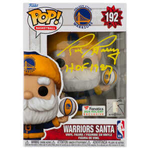 Rick Barry Signed Golden State Warriors SANTA Funko Pop Doll #192 w/HOF 1987