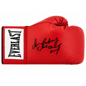 Iran Barkley Signed Everlast Red Boxing Glove w/5 Time Champ