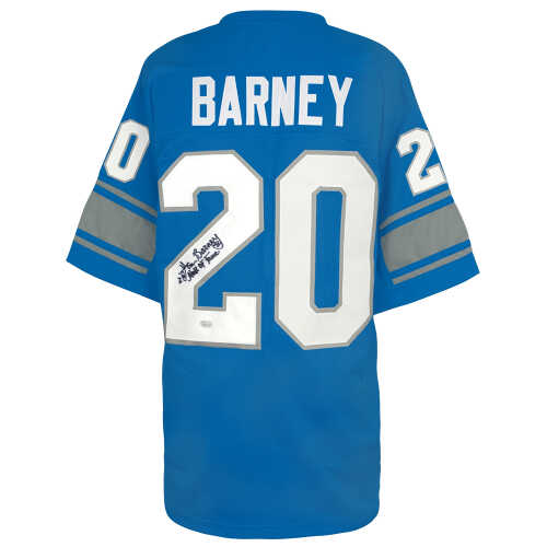 Lem Barney Signed Blue Throwback Custom Football Jersey w/Hall of Fame'92 - (JSA)