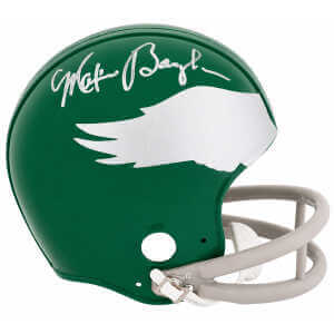 Maxie Baughan Signed Philadelphia Eagles Throwback 2-Bar Riddell (VSR4) Mini Helmet