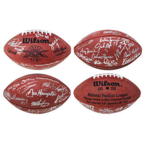 1985 Bears Team Signed Wilson Super Bowl XX Official NFL Game Football (28 Sigs)