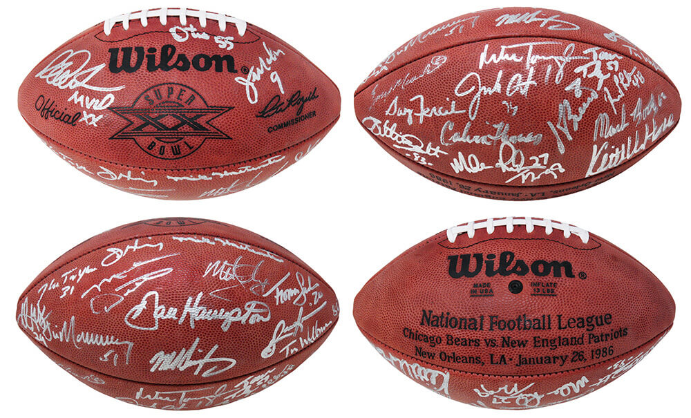 1985 Bears Team Signed Wilson Super Bowl XX Official NFL Game Football (28  Sigs)