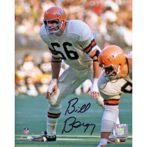Bill Bergey Signed Cincinnati Bengals White Jersey Stance Action 8x10 Photo