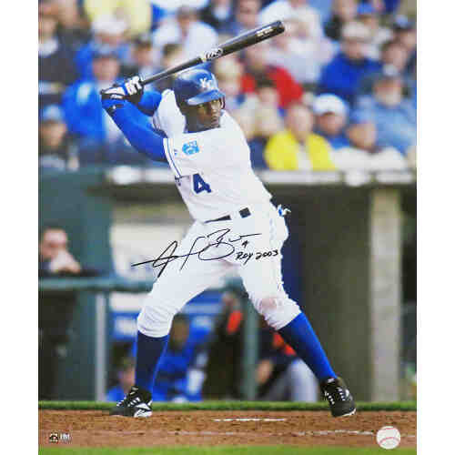 Angel Berroa Signed Kansas City Royals Action 16x20 Photo w/ROY 2003 AL