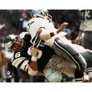 Bill Bergey Signed Philadelphia Eagles Tackle Action 16x20 Photo