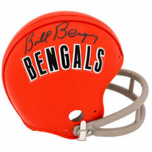 Bill Bergey Signed Cincinnati Bengals Throwback 2-Bar Riddell (VSR4) Mini Helmet
