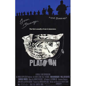 Tom Berenger Signed Platoon 11x17 Movie Poster w/SSG Barnes