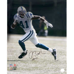 Antoine Bethea Signed Indianapolis Colts White Jersey Action 16x20 Photo