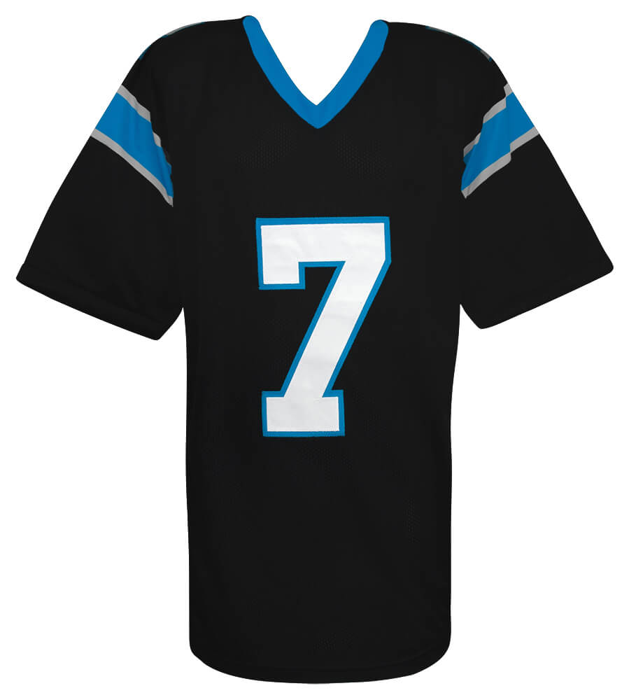 Steve Beuerlein Signed Black Custom Football Jersey w/99 Pro Bowl - Image 2