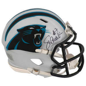 Steve Beuerlein Signed Carolina Panthers Riddell Speed Mini Helmet