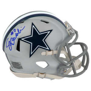 Steve Beuerlein Signed Dallas Cowboys Riddell Speed Mini Helmet