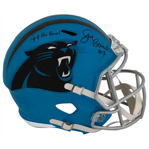Steve Beuerlein Signed Carolina Panthers FLASH Riddell Full Size Speed Replica Helmet w/99 Pro Bowl
