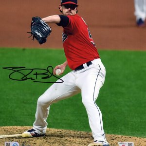 Shane Bieber Signed Cleveland Indians Pitching 8x10 Photo - (Fanatics)