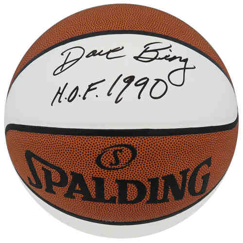 Dave Bing Signed Spalding White Panel NBA Basketball w/HOF 1990
