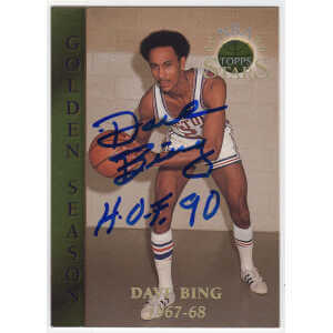 Dave Bing Signed Detroit Pistons 1996 Topps Stars Golden Season Basketball Card #57 w/HOF'90