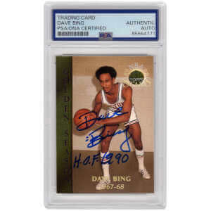 Dave Bing Signed Detroit Pistons 1996 Topps Stars Golden Season Basketball Card #57 w/HOF'90 - (PSA Encapsulated)