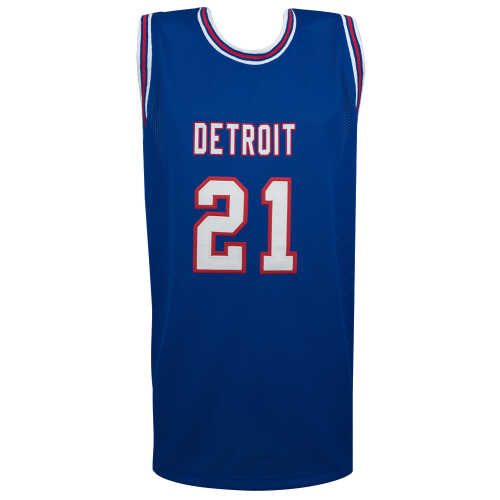 Dave Bing Signed Blue Throwback Custom Basketball Jersey w/HOF'90 - Image 3