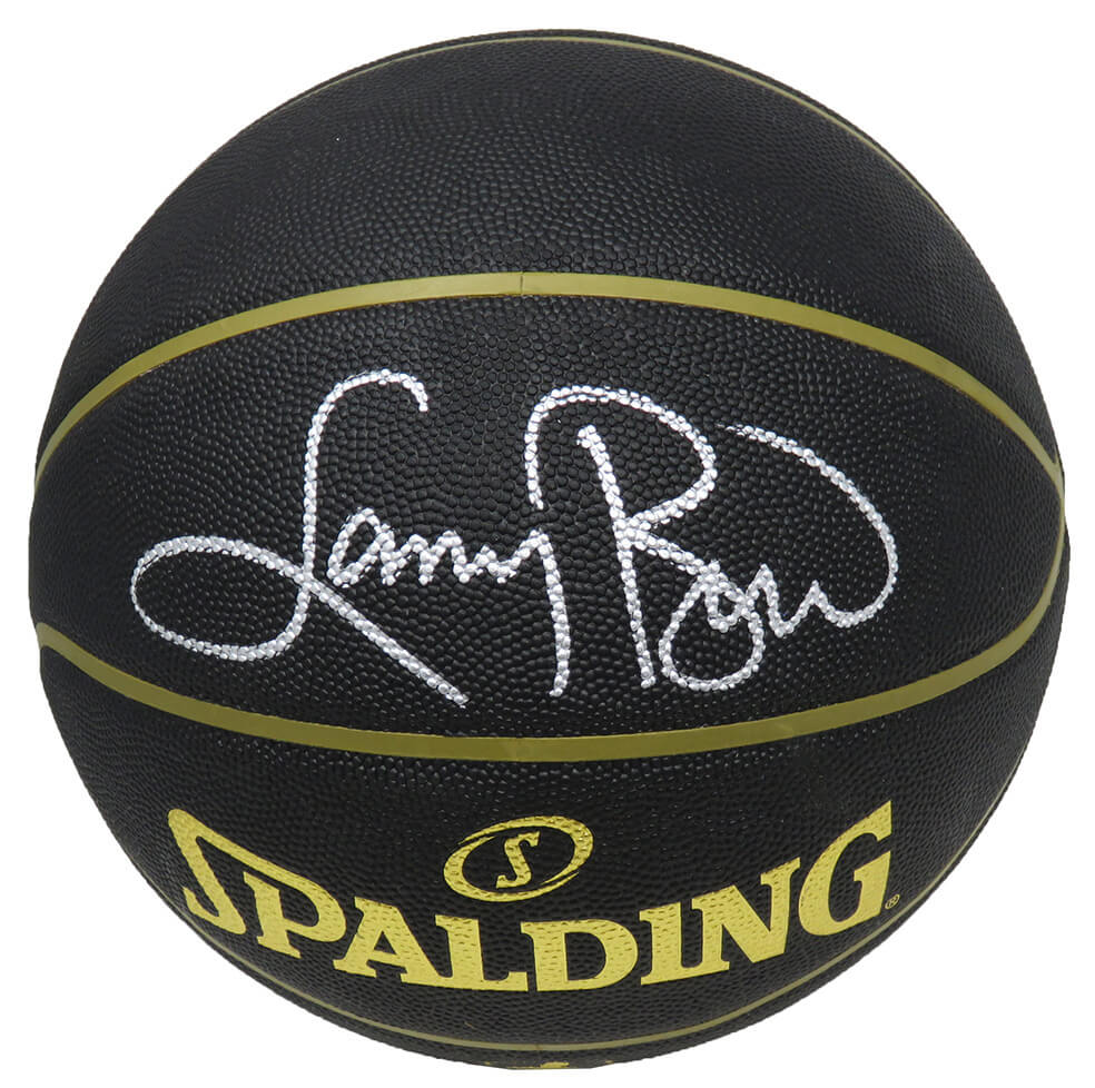 Larry Bird Signed Spalding Elevation Black NBA Basketball – Schwartz ...