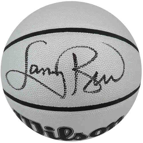 Larry Bird Signed Wilson I/O Platinum 75th Anniversary Logo NBA Basketball