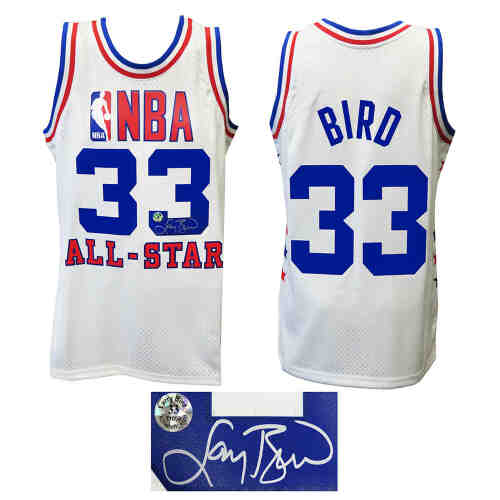 Larry Bird Signed 1985 All Star Game White Mitchell & Ness Throwback NBA Swingman Jersey