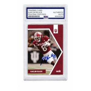 Kaelon Black Signed Indiana Hoosiers 2025 Onit Football Card #B34 - (PSA Encapsulated)