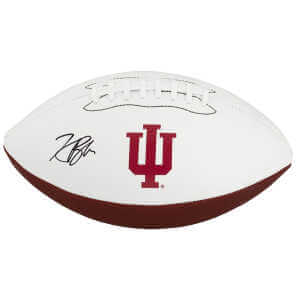 Kaelon Black Signed Indiana Hoosiers Logo Brands White Logo Football