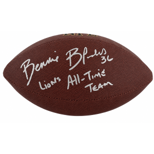 Bennie Blades Signed Wilson Super Grip Full Size NFL Football w/Lions All-Time Team