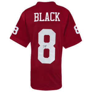 Kaelon Black Signed Red Custom College Football Jersey